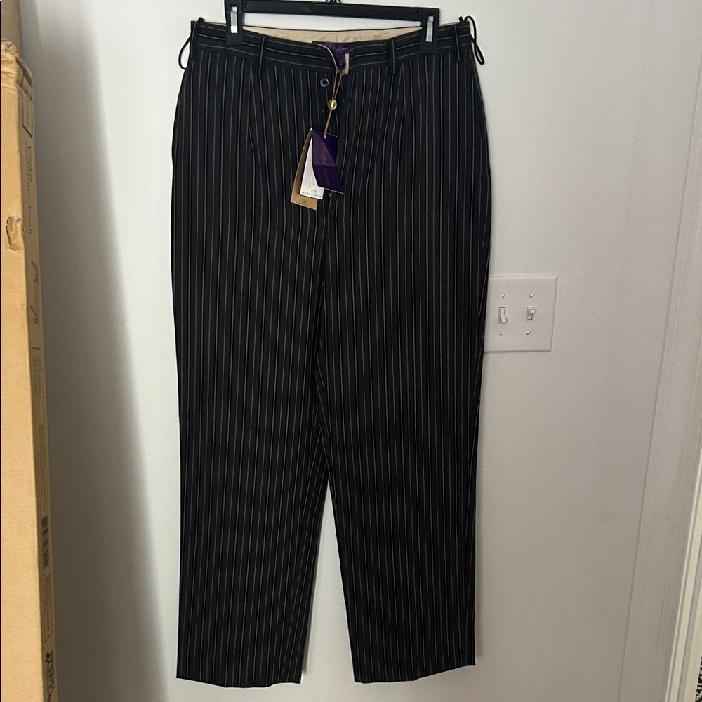 Ralph Lauren Black Pinstripe Dress Pants